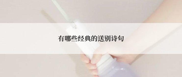有哪些经典的送别诗句