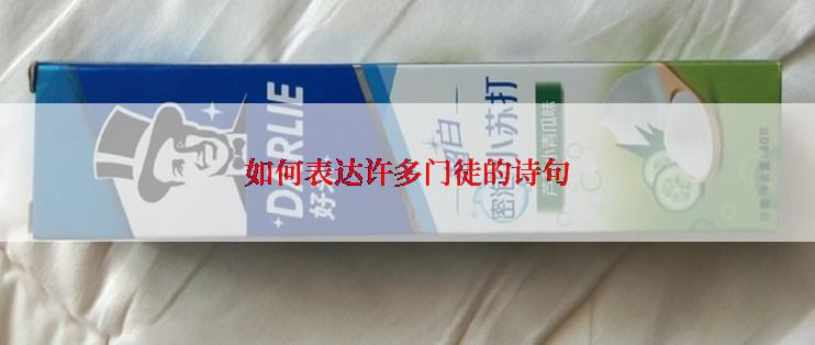 如何表达许多门徒的诗句